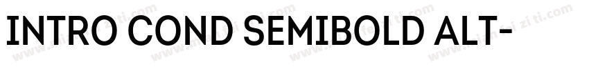 intro cond semibold alt字体转换
